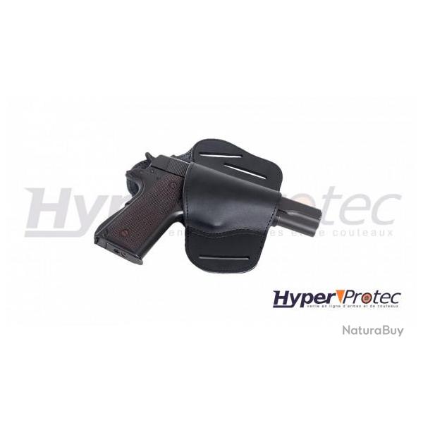 Holster De Ceinture Universel Port Discret En Cuir noir