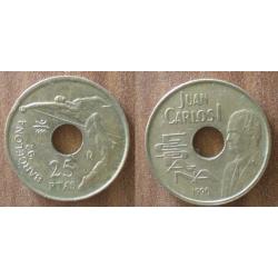 Espagne 25 Pesetas 1990 Piece Jeux Olympiques de Barcelone 1992 Peseta Spain