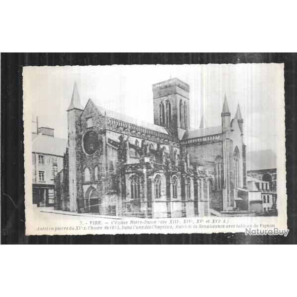 vire l'�glise notre-dame  carte postale ancienne