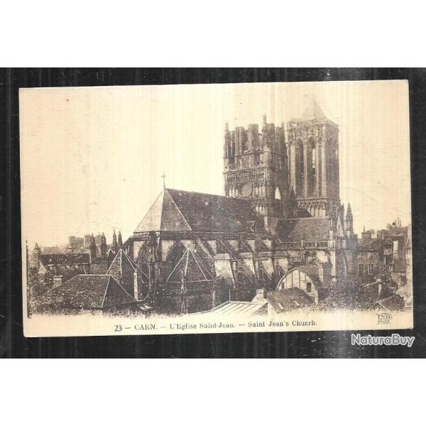 caen l'�glise saint jean   carte postale ancienne