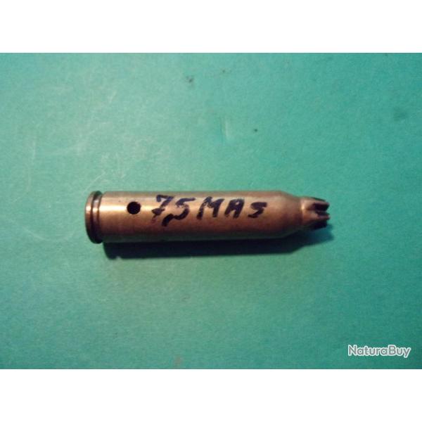 1 munition 7,5x54 MAS de propulsion, tui laiton, ferm par 6 plis, neutralise