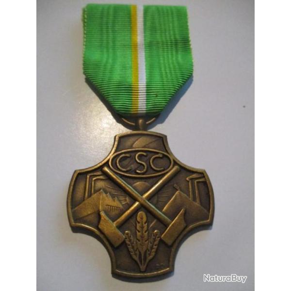 M�daille belge Conf�d�ration Syndicale Chr�tienne CSC