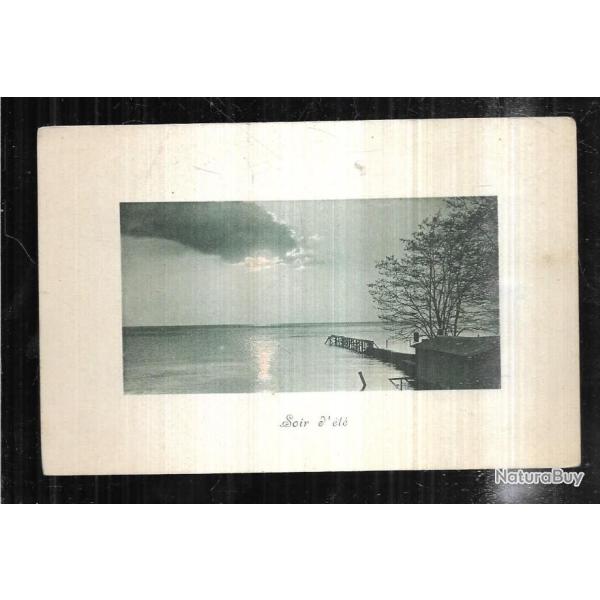 soir d't carte postale ancienne