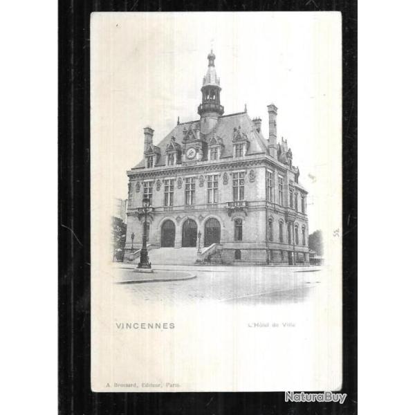 vincennes l'hotel de ville prcurseur carte postale ancienne