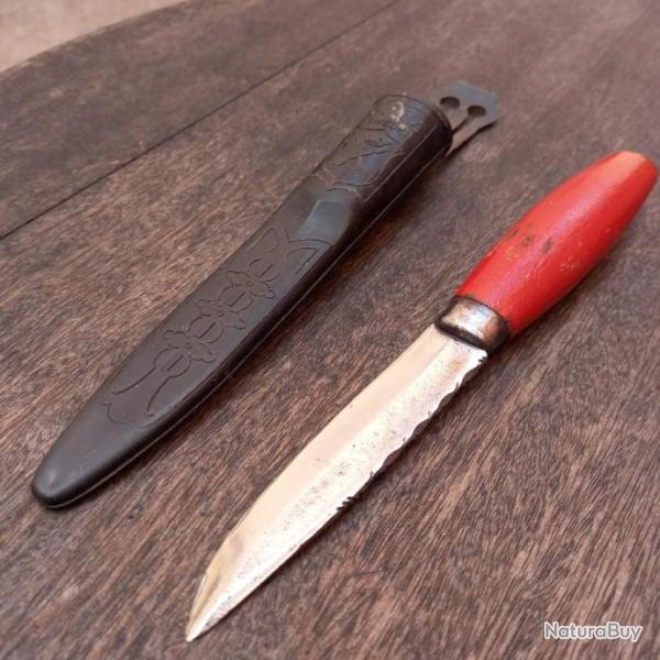 Ancien Couteau PUUKKO MORA SWEDEN avec �tui d origine