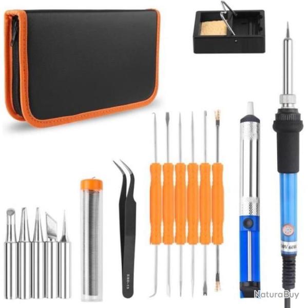 Kit de fer � souder � temp�rature r�glable portable 60W Station Soudage �tain