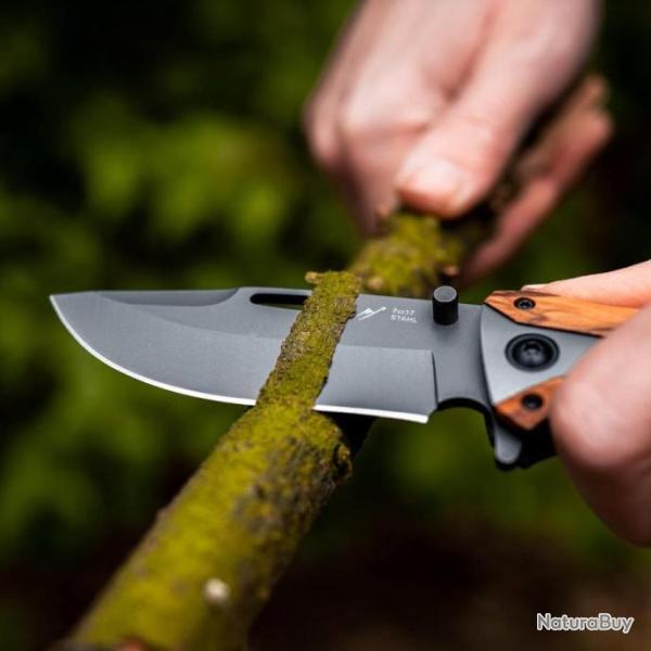 Couteau de Survie 3-en-1 avec Brise-vitre et Coupe-Ceinture BERGKVIST K29 Titanium