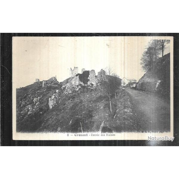 crozant entre des ruines carte postale ancienne