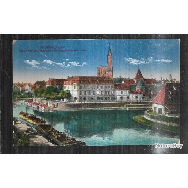 strasbourg canal munster carte postale allemande p�niches bateaux lavoir carte postale ancienne