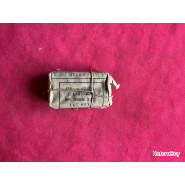 Lot cartouches 8 mm Lebel dans son emballage d'origine, pas de prix de rserve