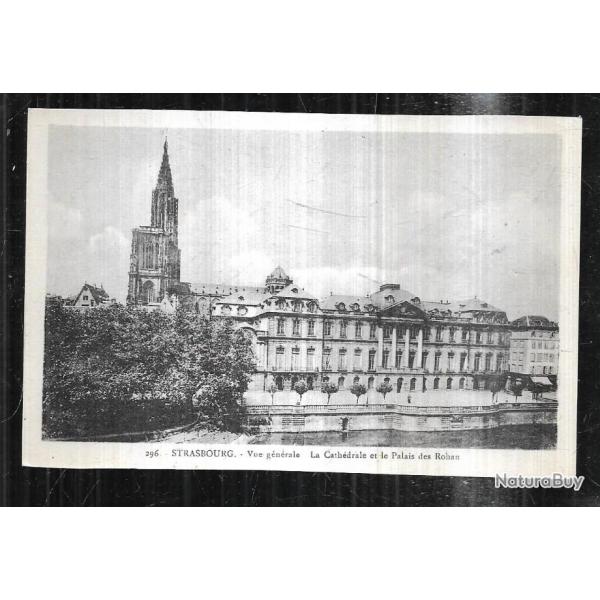 strasbourg vue gnrale la cathdrale et le palais des rohan carte postale ancienne