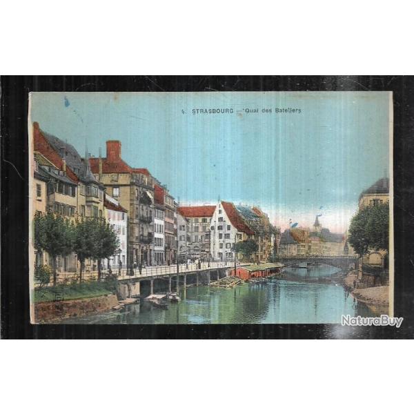 strasbourg quai des bateliers bateaux lavoir carte postale ancienne