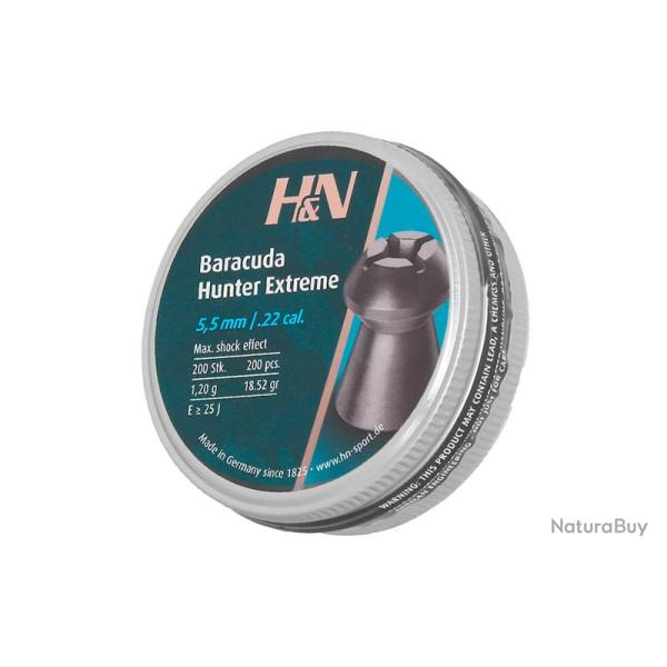 Plombs H&N BARACUDA HUNTER EXTREME 5,5mm par 200