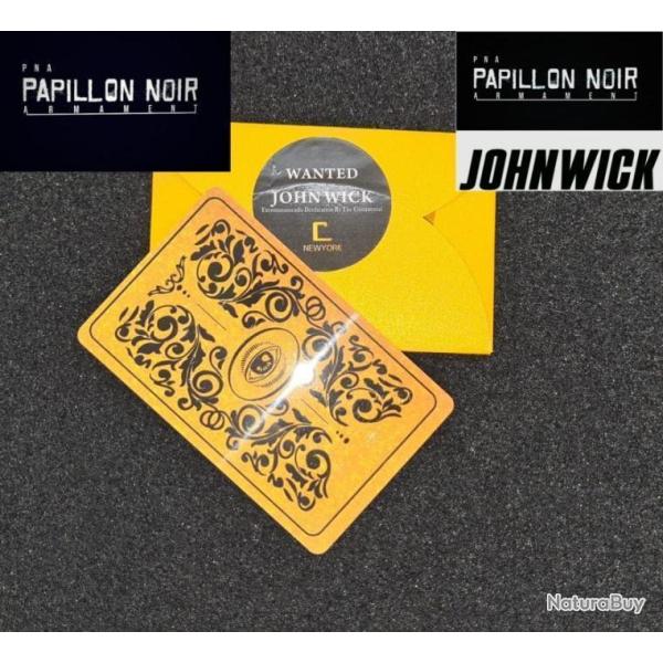 REDUCTION! EXCLUSIF PNA! CARTE CONTINENTAL HOTEL DE JOHN WICK AVEC ENVELOPPE, COLLECTOR