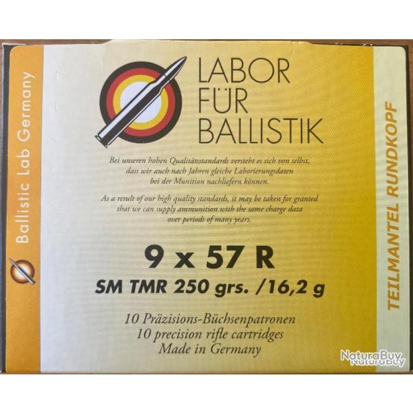 Munitions LFB calibre 9x57 R SM TMR 16,2 g. boite de 10 munitions