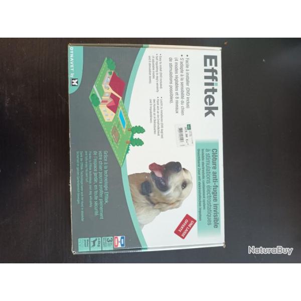 Cl�ture Electronique effitek anti-fugue  - collier + avec une laisse offerte