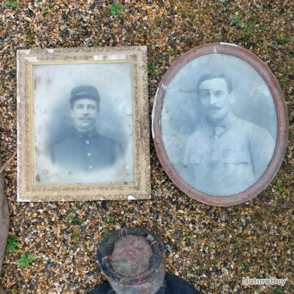 Lot de 2 cadres soldats ww1 poilu