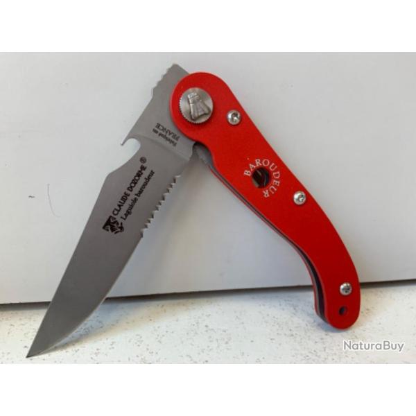 8095 COUTEAUX CLAUDE DOZORME LE BAROUDEUR ROUGE METAL NEUF
