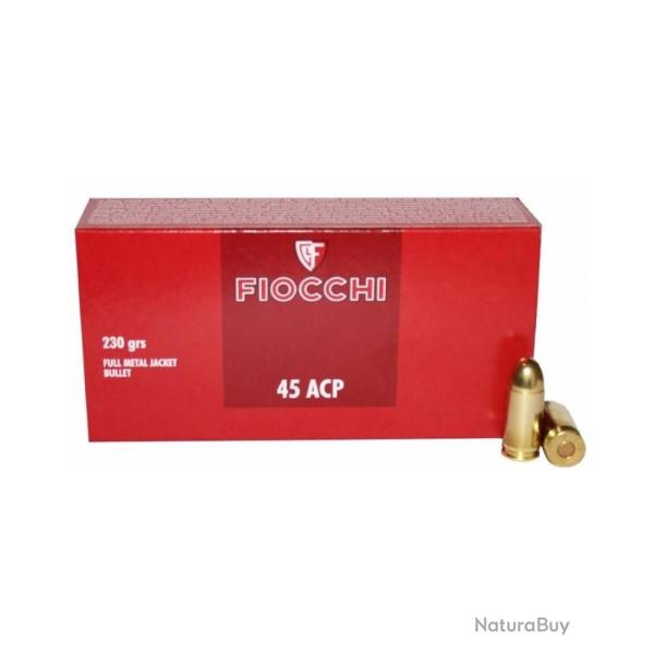 Cartouches Fiocchi Cal. 45 ACP FMJ 230 gr x 50
