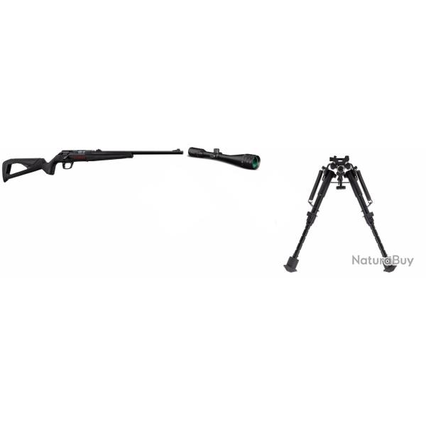 Pack Winchester xpert 22lr + Lunette KonusPro 6-24x50 + Bipied