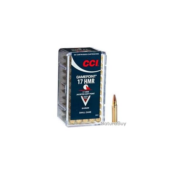 Cartouches CCI Gamepoint Calibre .17 HMR