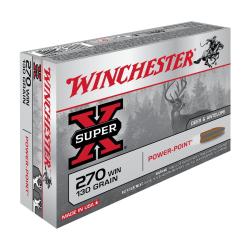 WINCHESTER 270WIN SUPER X POWER POINT 130GR X20