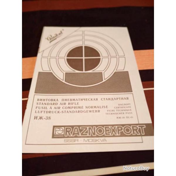 Manuel technique carabine Ba�kal IJ 38 air comprim�