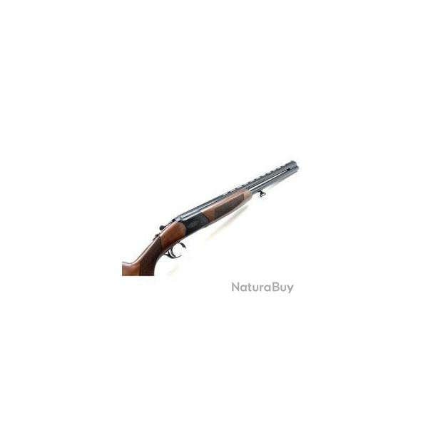 FUSIL SUPERPOSE HUGLU HAWK CAL.12/76 BASCULE NOIRE ACIER CANON 71CM