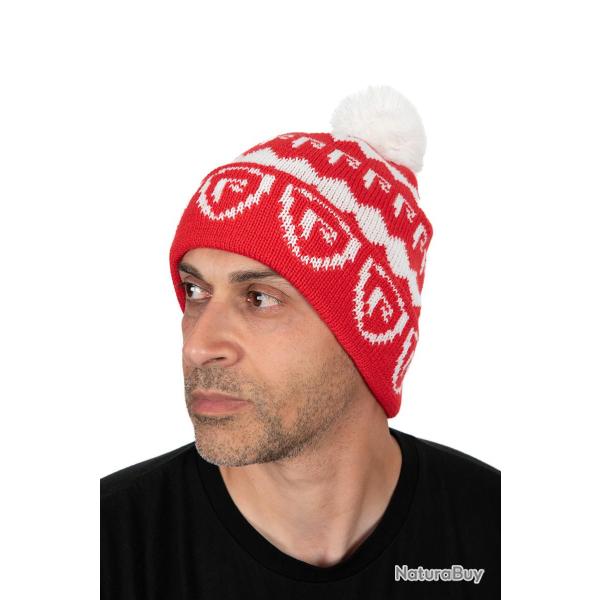 Bonnet Fox Rage Red & White Bobble Hat