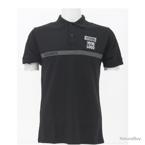 Polo s�curit� manches courtes bande grise conforme au decret 2023
