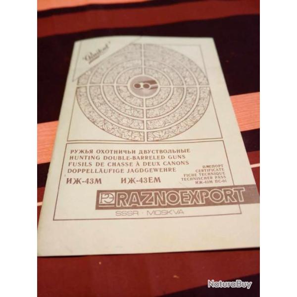 Manuel livret technique fusil Bakal IJ 43 M