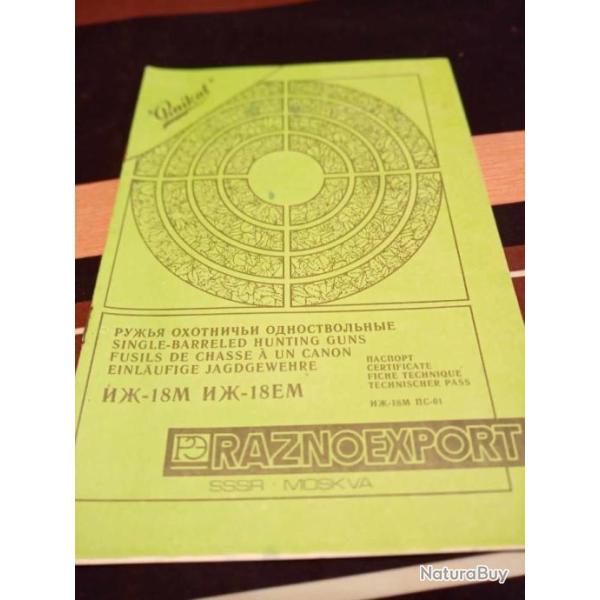 Manuel livret technique fusil Bakal IJ 18 M
