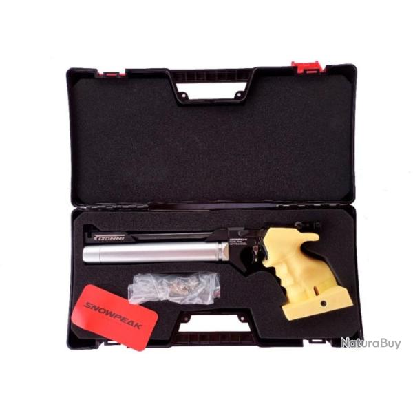 PISTOLET DE TIR OLYMPIQUE PCP ARCEA-SNOWPEAK PP20  4,5 mm 7,5 Joul. JAUNE-NOIR (Gaucher)