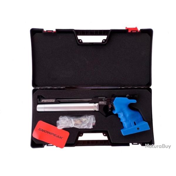 PISTOLET DE TIR OLYMPIQUE PCP ARCEA-SNOWPEAK PP20  4,5 mm 7,5 Joul. BLEU-NOIR (Gaucher)