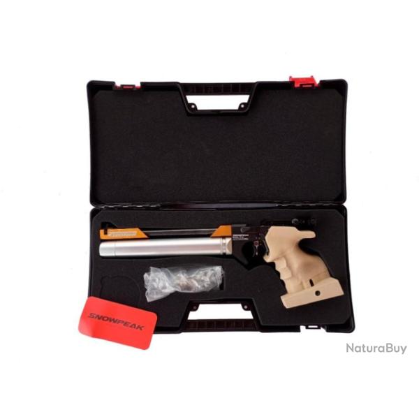 PISTOLET DE TIR OLYMPIQUE PCP ARCEA-SNOWPEAK RIVAL-25 ( PP20 )   4,5 mm 7,5 Joul. CAMEL-OR (Gaucher)