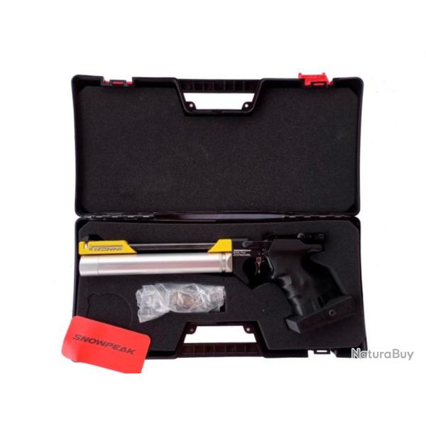 PISTOLET DE TIR OLYMPIQUE PCP ARCEA-SNOWPEAK PP20  4,5 mm 7,5 Joul. NOIR-JAUNE (Gaucher)