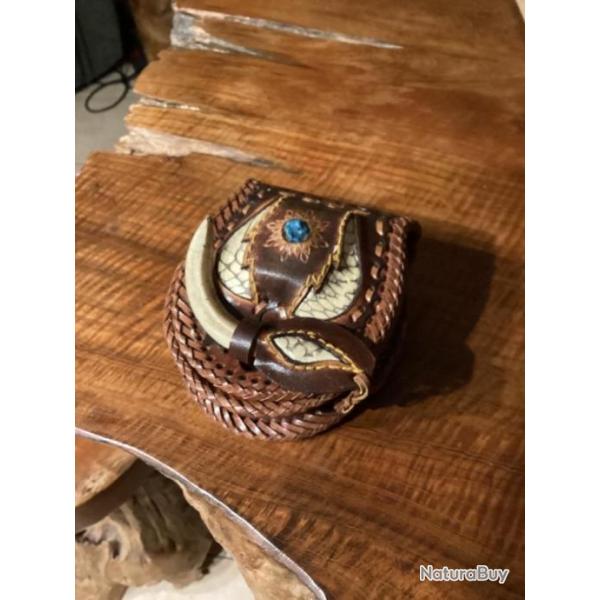 Bel �tui � balles plomb, reproduction Cheyenne USA 19�me