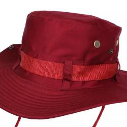 Chapeau Bob safari Bordeaux Rouge en Coton Azzy Taille unique Rouge