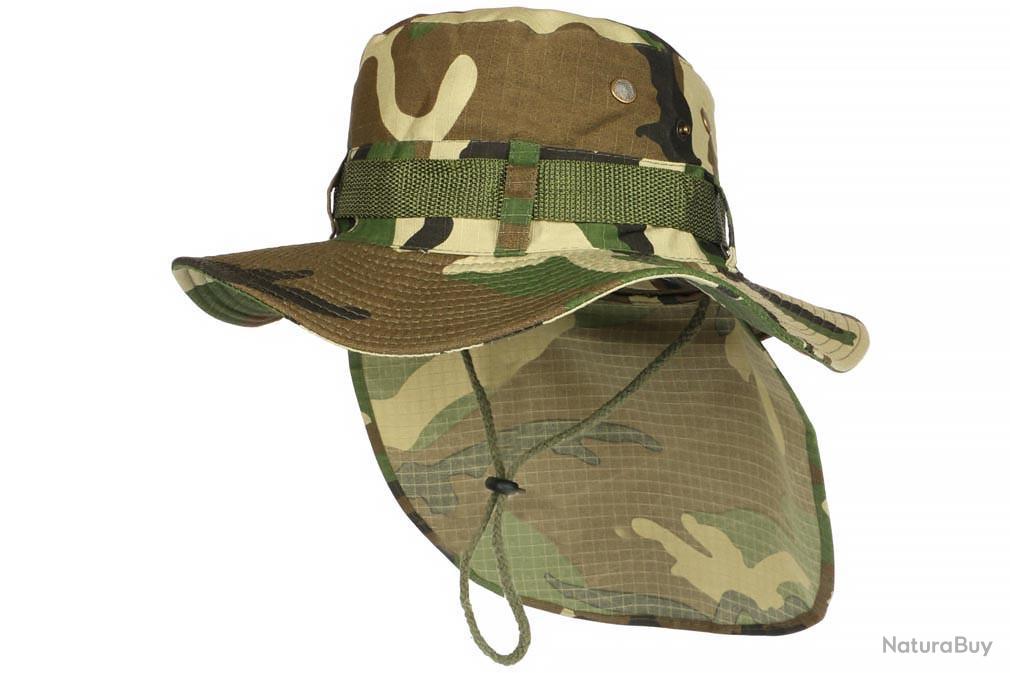 Ehsbuy Chapeau Soleil Large Bord Camouflage + Cache-Cou – Ensemble Protection UV Homme Pêche Randonnée