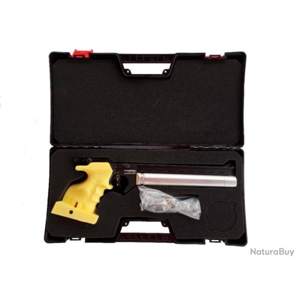 PISTOLET DE TIR OLYMPIQUE PCP ARCEA-SNOWPEAK PP20  4,5 mm 7,5 Joul. JAUNE-RAIL ( Droitier )