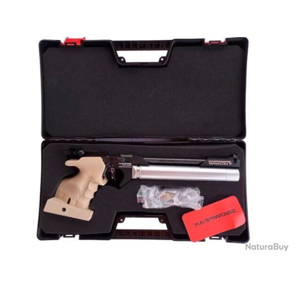 PISTOLET DE TIR OLYMPIQUE PCP ARCEA-SNOWPEAK PP20  4,5 mm 7,5 Joul. CAMEL-NOIR ( Droitier )