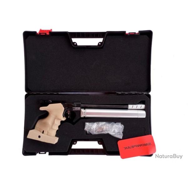 PISTOLET DE TIR OLYMPIQUE PCP ARCEA-SNOWPEAK PP20  4,5 mm 7,5 Joul. CAMEL-ALUM ( Droitier )