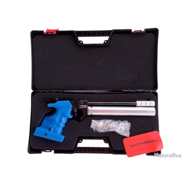 PISTOLET DE TIR OLYMPIQUE PCP ARCEA-SNOWPEAK PP20  4,5 mm 7,5 Joul. BLEU-ALUM ( Droitier )