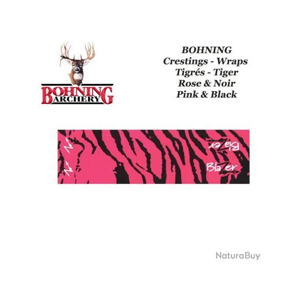 BOHNING Blazer Tiger Arrow Wraps 4 ou 7 pouces autocollants tigr�s de type cresting pour fl�ches Tig