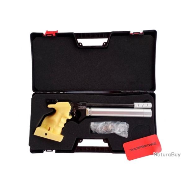 PISTOLET DE TIR OLYMPIQUE PCP ARCEA-SNOWPEAK PP20  4,5 mm 7,5 Joul. JAUNE-ALUM ( Droitier )