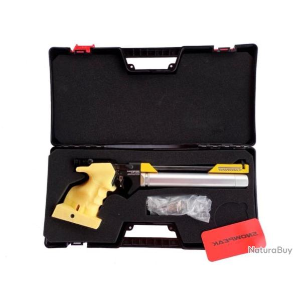 PISTOLET DE TIR OLYMPIQUE PCP ARCEA-SNOWPEAK PP20  4,5 mm 7,5 Joul. JAUNE-JAUNE ( Droitier )