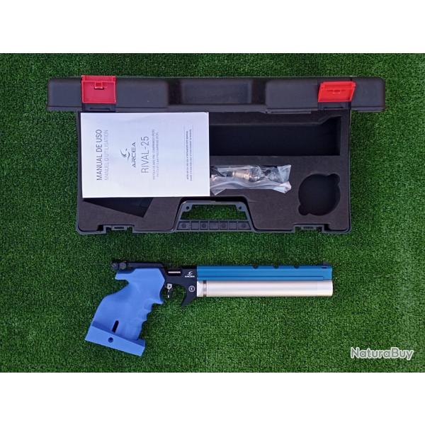 PISTOLET DE TIR OLYMPIQUE PCP ARCEA-SNOWPEAK PP20  4,5 mm 7,5 Joul. BLEU-RAIL BLEU ( Droitier )
