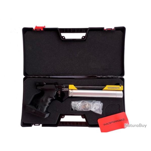 PISTOLET DE TIR OLYMPIQUE PCP ARCEA-SNOWPEAK PP20  4,5 mm 7,5 Joul. NOIR-JAUNE ( Droitier )