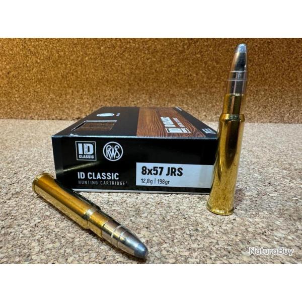 1 BOITE DE MUNITIONS RWS EN CALIBRE 8 X57 JRS ID CLASSIC 12.8 gr