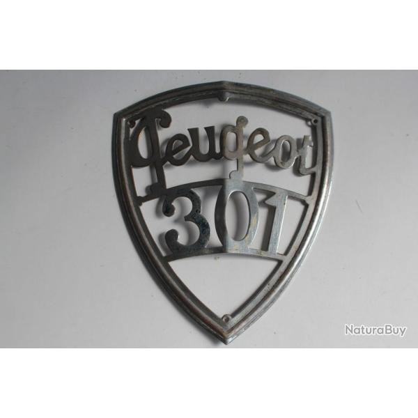 Insigne automobile Plaque calandre radiateur Peugeot 301 Car Badge